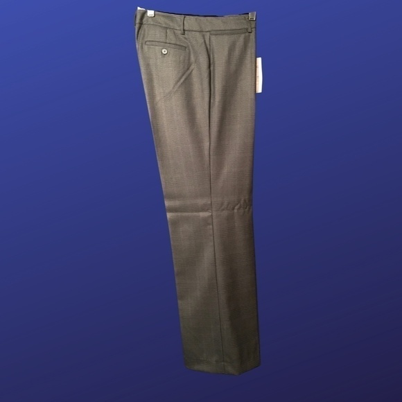 NEW YORK & COMPANY STRETCH 5th Ave. Pant, NWT, DARK GRAY GLEN PLAID, 8 TALL - Picture 2 of 8